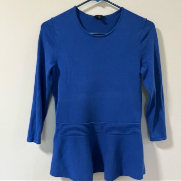 Talbots SP Blouse Long Sleeve Blue Women Flowy Hem - Picture 2 of 16